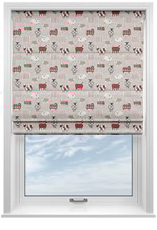 Baa Baa, Peony - Twist&Fit Roman Blind